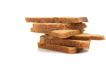 sliced bread dessert with dried apricots, raisins and walnuts