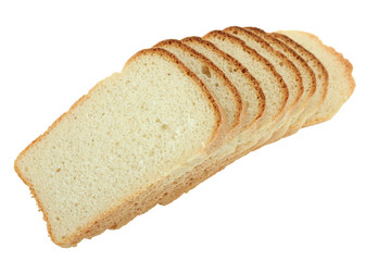 sliced bread isolated on white background