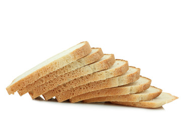 sliced bread isolated on white background