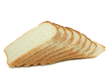 sliced bread isolated on white background