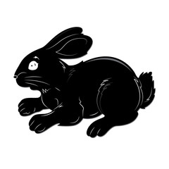 Rabbit, turtle, speed, vector, illustration, icon, black