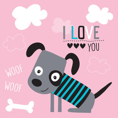 cute dog vector illustration