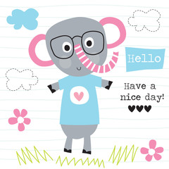 cute elephant vector illustration