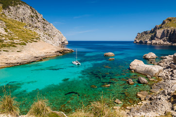 Fototapeta na wymiar View of beautiful Cala Figuera bay, Majorca island, Spain