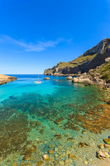 View of beautiful Cala Figuera bay, Majorca island, Spain
