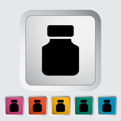 Jar flat icon.