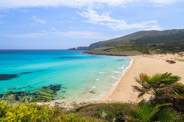 Fototapeta na wymiar View of Cala Mesquida bay and beach, Majorca island, Spain