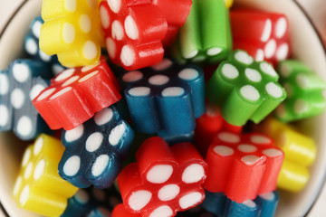 Sweet candies, closeup