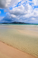 Fototapeta na wymiar Beautiful sea on Alcudia beach, Majorca island, Spain