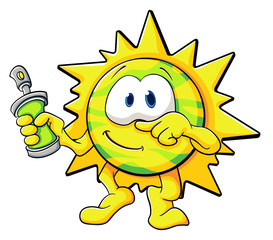 Cute cartoon sun