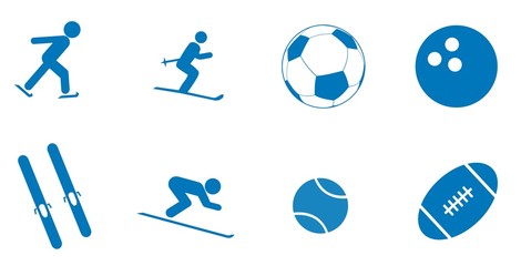 Sports et loisirs en 8 ic&ocirc;nes
