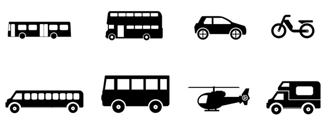 Transports en 8 icônes