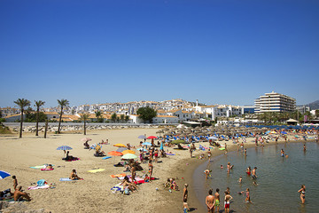 Beach in the Puerto Banus in Spain