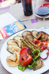 gegrilltes Gemüse in einem Madrider Restaurant