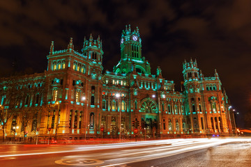Fototapeta premium Palacio de Comunicaciones am Plaza de Cibeles in Madrid