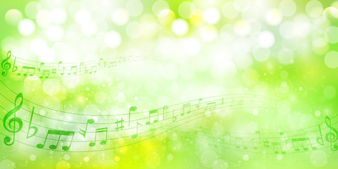 葉　音符　背景 © J BOY