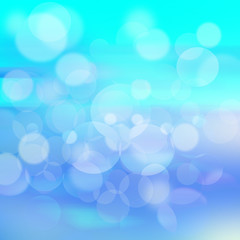 Blue bokeh abstract light background