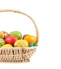 Easter eggs in the basket