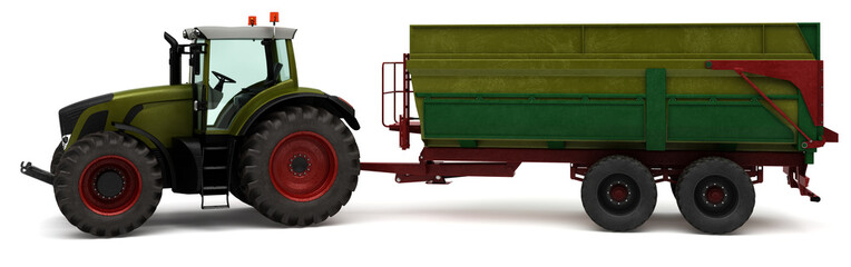Traktor mit einem Ladewagen © 4th Life Photography