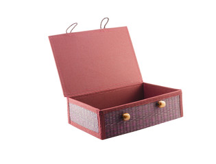 Handmade Jewelry box isolate on white