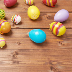 Multiple Easter egg decorations composition