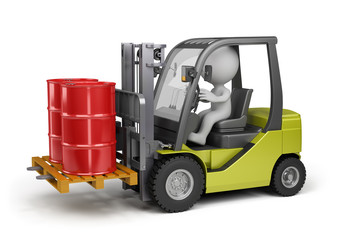 Forklift with a load