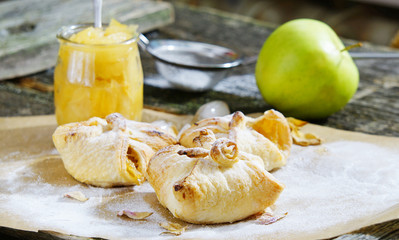 puff pastry with apple jam