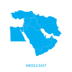 Fototapeta premium Middle East Map