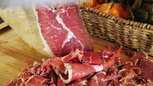 Prosciutto Ham Leg Carved