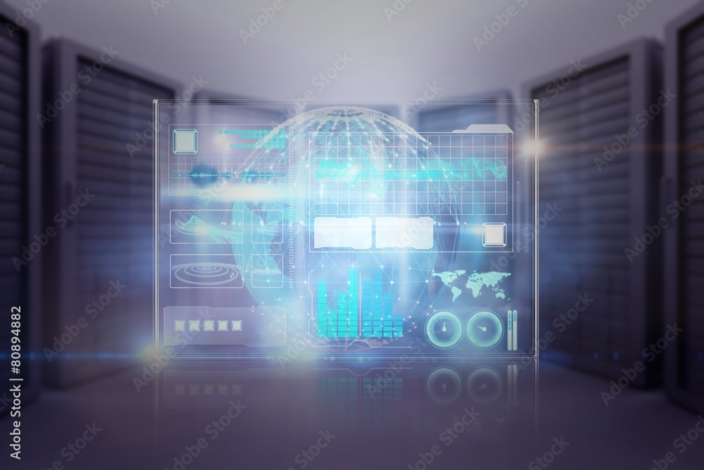 Poster composite image of server room
