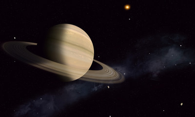Saturn with Moons © alex_aldo