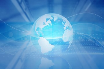 Composite image of server tower