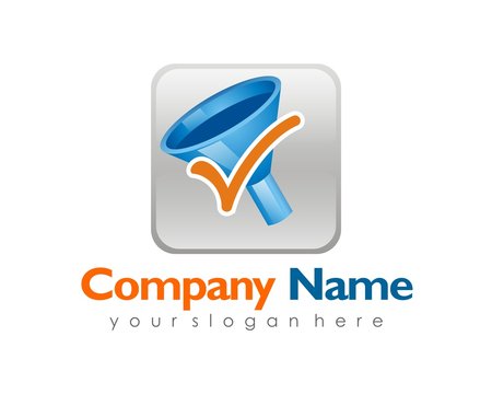 checklist funel fuel logo icon vector