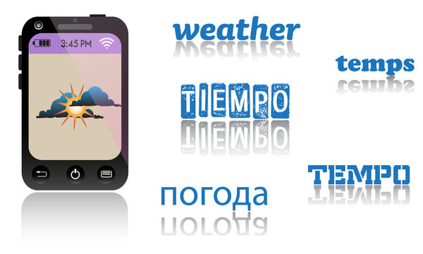 Smartphone with weather application