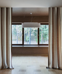Fototapeta premium Interior of empty room with windows
