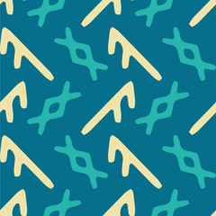 seamless background with runes