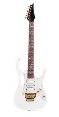 Obraz premium Beautiful white electric guitar.