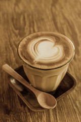 Cappuccino or latte coffee.