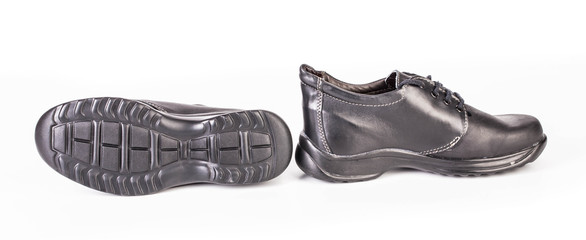 Work shoes over white background.