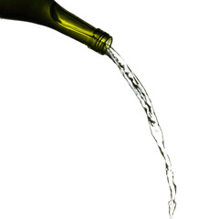 White wine pouring