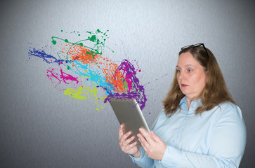Explosion von Farben