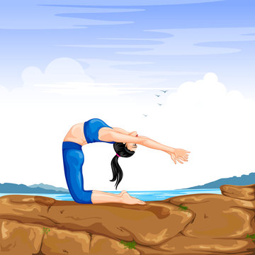 Lady practising yoga for wellness