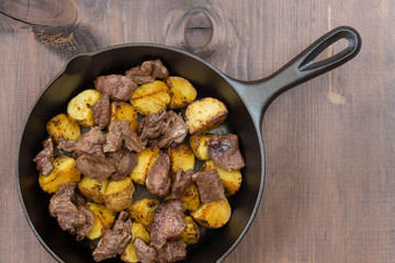 Roast meat with potato