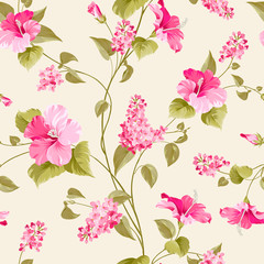 Seamless pattern of flowers.