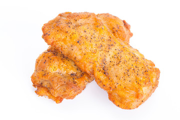 Grilled chicken breast isolated on white background