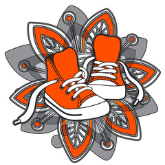 Colorful vector sneakers