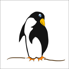 little shy penguin - comic style