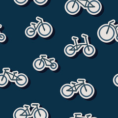seamless background with bicycles