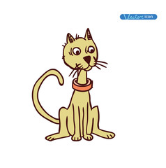 cat icon, vector illustration