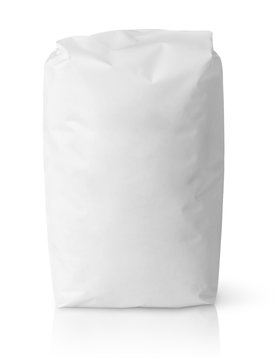 Blank Paper Bag Package Of Salt Isolated On White